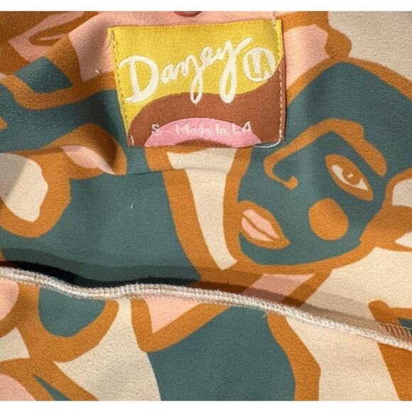 Dazey LA Size Small Colorful Artsy We Are One Crop Sports Bra Anthropologie Boho - Picture 4 of 8